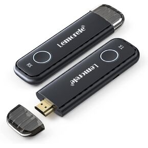 Lemorele Wireless HDMI Transmitter and Receiver, HDMI Wireless Extender Support 2.4/5GHz for Streaming Video/Audio from Laptop, PC to Projector, Monitor(Plug and Play)