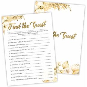 30 Honey Bee Themed Baby Shower Game Cards with an Answer Card, Word Scramble double sided (5 X 7 inches)-（BABYYX-009）