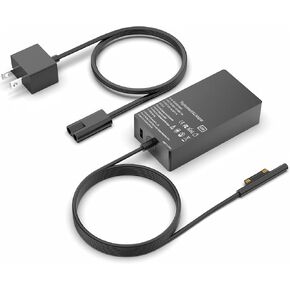 Surface Pro Charger 65W, Charger for Microsoft Surface, Surface Pro 9,8,7+,7,6,5,4,3,X, Windows Surface Laptop 5,4,3,2,1 Studio, Surface Go 3,2,1, Surface Book 3,2,1 with 6FT Power Cord, Support 44W