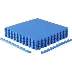 CAP Barbell 1-Pack of Exercise Puzzle Mats 24"x24" x 3/4" Diamond Pattern-BLACK