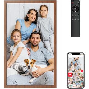 21.5" 5G WiFi Digital Picture Frame, 1920x1800 IPS FHD Screen, Large Digital Photo Frame, Auto-Rotate, 32GB Storage, Easy Setup to Share Photos or Videos Remotely via App and Email