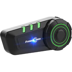 FreedConn Motorcycle Bluetooth Headset KY Bluetooth Helmet Intercom Motorcycle Communication Systems with CVC Noise Cancellation Stereo Music IP65 for Full/Half Face Helmet Basic Single People Use