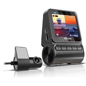 RH2 Dual Dash Cam - 4K Front and 1080p Rear Dash Camera with Wi-Fi, App Control, Optional GPS