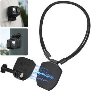 Magnetic Chest Mount for GoPro Hero13/12/11/10/9/8, POV Necklace Lanyard Mount Compatible with DJI Osmo Action 4/3,for Insta360 Ace pro Accessories