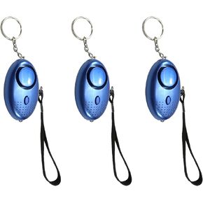 Othmro Safe Sound Personal Alarm 3 Pack 120DB Personal Security Alarm Keychain with LED Lights, Emergency Safety Alarm for Women, Men, Children, Elderly Blue