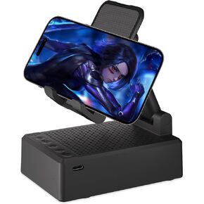 Gifts for Men Him Dad Women, Cell Phone Stand with Wireless Bluetooth Speaker and Anti-Slip Base HD Surround Sound Perfect for Kitchen with Bluetooth Speaker for Desk Compatible with iPhone Speaker