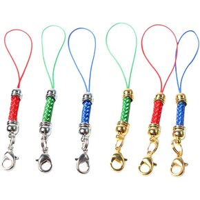 Operitacx 50pcs Keychain String with Lobster Clasps, Phone Charm String Keychain Cord Lariat Lanyard for Cell Phone Keyring