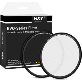 H&Y EVO Series 82mm Star Filter Short 4X Cross Screen Starburst Lens Filter Kit 4 Points Screw in and Magnetic Lens Filter 2 in 1 with Magnetic Adapter Ring
