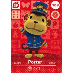 Nintendo Animal Crossing Happy Home Designer Amiibo Card Porter 109/200 USA Version