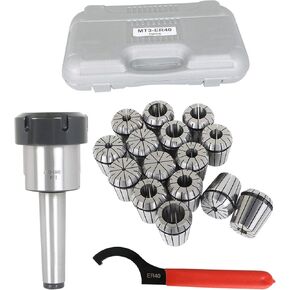 Kimllier ER-40 MT3 مجموعة ظرف زنبركي مع 15 قطعة ER40 1/8 بوصة - 1 بوصة مجموعة أطواق ومفتاح ربط مناسب لآلة النقش باستخدام الحاسب الآلي وأداة مخرطة الطحن in Kuwait
