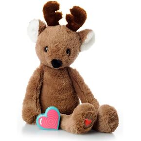 My Baby's Heartbeat Bear Recordable Stuffed Animals 20 sec Heart Voice Recorder for Ultrasounds and Sweet Messages Playback, Perfect Gender Reveal for Moms to Be, Vintage Buck