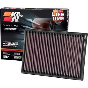 K&N Engine Air Filter: Increase Power & Towing, Washable, Premium, Replacement Air Filter: Compatible with 2010-2019 Toyota/Lexus SUV V6/V8 (4runner, GX460, Land Cruiser, FJ Cruiser, Prado), 33-2438 in Kuwait