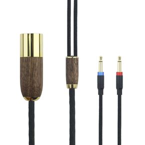 NewFantasia 4-pin XLR Balanced Cable 7N OCC Copper Single Crystal Silver Plated Cord Compatible with Denon AH-D7200 AH-D7100 AH-D9200 AH-D5200, for Focal Elear Headphone Walnut Wood Shell