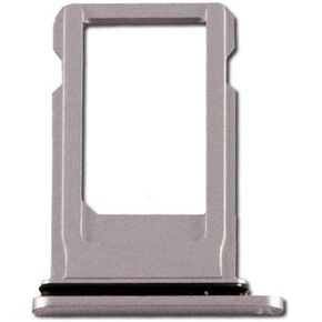 Sim Tray Slot Replacement Parts for iPhone 8 Plus with Waterproof Rubber & Sim Ejector Tool + Cloth (Black)