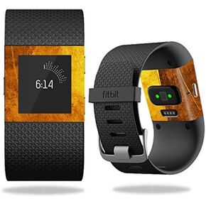 MightySkins Skin Compatible with Fitbit Surge Cover Skins Sticker Watch Textured Gold