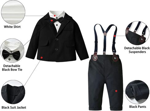 SANGTREE Baby Boys Gentleman Outfits Suits Set, 3 Months - 14 Years in Saudi Arabia