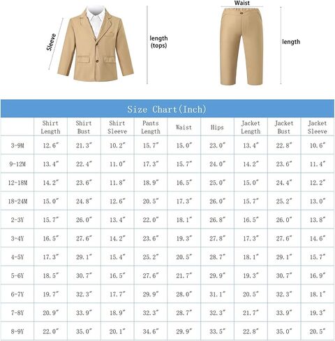 SANGTREE Baby Boys Gentleman Outfits Suits Set, 3 Months - 14 Years in Saudi Arabia