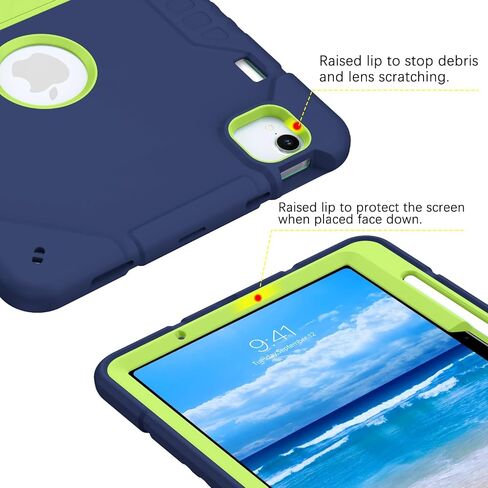 حافظة BENTOBEN لجهاز iPad Air 11 بوصة M2 2024، حافظة iPad Air الجيل السادس مع مسند وحامل أقلام، 3 في 1 حافظة حماية قوية ضد الصدمات لجهاز iPad Air 11"، أزرق داكن in Saudi Arabia