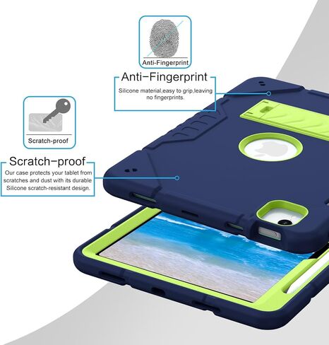 حافظة BENTOBEN لجهاز iPad Air 11 بوصة M2 2024، حافظة iPad Air الجيل السادس مع مسند وحامل أقلام، 3 في 1 حافظة حماية قوية ضد الصدمات لجهاز iPad Air 11"، أزرق داكن in Saudi Arabia