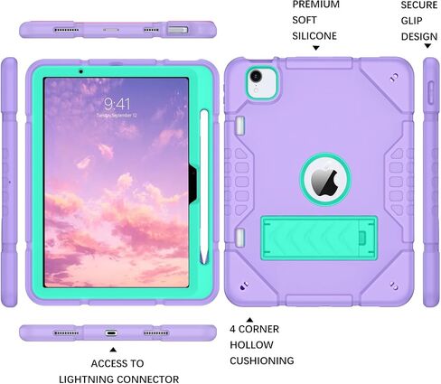 حافظة BENTOBEN لجهاز iPad Air 11 بوصة M2 2024، حافظة iPad Air الجيل السادس مع مسند وحامل أقلام، 3 في 1 حافظة حماية قوية ضد الصدمات لجهاز iPad Air 11"، أزرق داكن in Saudi Arabia