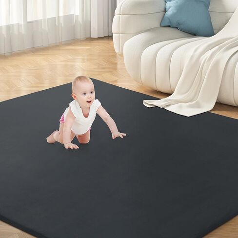 MABOZOO Padded Baby Play Mat, Waterproof Extra Thicker & Large Baby Playpen Mat for Babies, Toddlers, Infants, Thicken Baby Playmat Crawling Mat for Indoor & Outdoor (50 * 50 * 1 Inch, Dark Grey) in Saudi Arabia