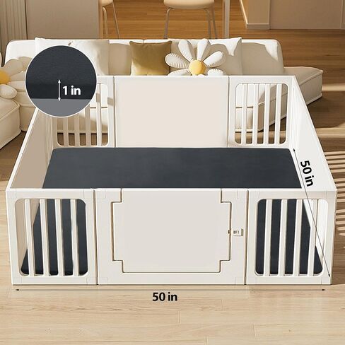 MABOZOO Padded Baby Play Mat, Waterproof Extra Thicker & Large Baby Playpen Mat for Babies, Toddlers, Infants, Thicken Baby Playmat Crawling Mat for Indoor & Outdoor (50 * 50 * 1 Inch, Dark Grey) in Saudi Arabia