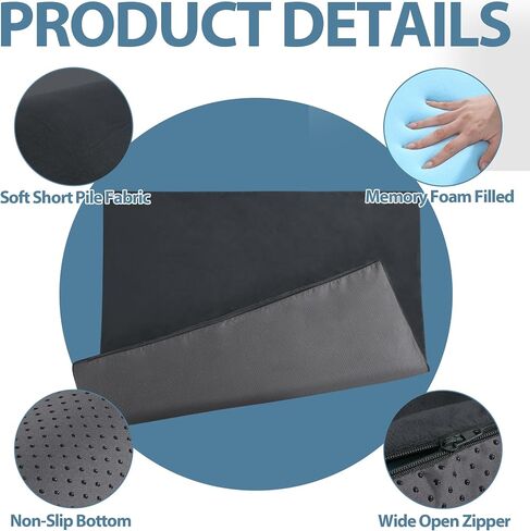 MABOZOO Padded Baby Play Mat, Waterproof Extra Thicker & Large Baby Playpen Mat for Babies, Toddlers, Infants, Thicken Baby Playmat Crawling Mat for Indoor & Outdoor (50 * 50 * 1 Inch, Dark Grey) in Saudi Arabia