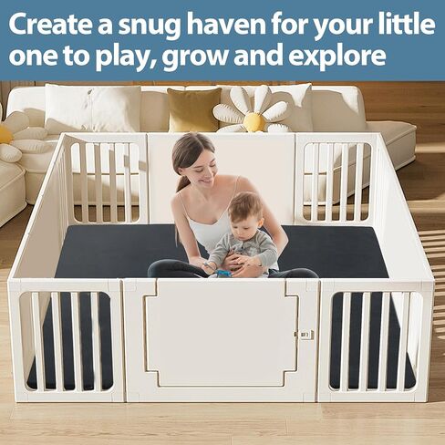 MABOZOO Padded Baby Play Mat, Waterproof Extra Thicker & Large Baby Playpen Mat for Babies, Toddlers, Infants, Thicken Baby Playmat Crawling Mat for Indoor & Outdoor (50 * 50 * 1 Inch, Dark Grey) in Saudi Arabia