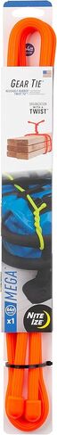 Nite Ize Gear Tie Mega Twist Tie - 64-Inch Reusable Rubber Twist Tie - Reusable Gear Ties - Electric Cord Organizers - Twist Ties for Cords - Reusable Zip Ties - Black in Saudi Arabia
