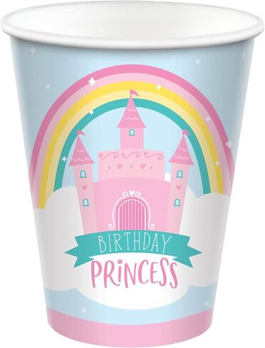 amscan Unicorn Birthday Paper Party Cups - 9 oz | Pink | Pack of 8 in Kuwait