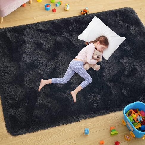 Ultra Soft Cream White Rugs for Bedroom 9x12 Feet, Fluffy Shag Area Rugs for Living Room, Large Comfy Furry Rug for Boys Kids Baby Room Decor, Non Slip Nursery Rug Modern Indoor Fuzzy Floor Carpet in Saudi Arabia