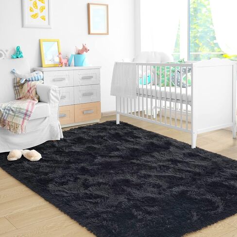 Ultra Soft Cream White Rugs for Bedroom 9x12 Feet, Fluffy Shag Area Rugs for Living Room, Large Comfy Furry Rug for Boys Kids Baby Room Decor, Non Slip Nursery Rug Modern Indoor Fuzzy Floor Carpet in Saudi Arabia