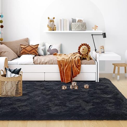 Ultra Soft Cream White Rugs for Bedroom 9x12 Feet, Fluffy Shag Area Rugs for Living Room, Large Comfy Furry Rug for Boys Kids Baby Room Decor, Non Slip Nursery Rug Modern Indoor Fuzzy Floor Carpet in Saudi Arabia