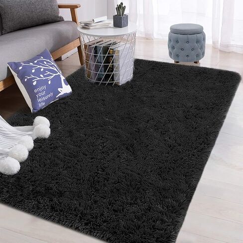 Ultra Soft Cream White Rugs for Bedroom 9x12 Feet, Fluffy Shag Area Rugs for Living Room, Large Comfy Furry Rug for Boys Kids Baby Room Decor, Non Slip Nursery Rug Modern Indoor Fuzzy Floor Carpet in Saudi Arabia