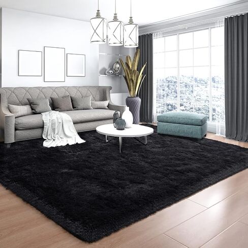 Ultra Soft Cream White Rugs for Bedroom 9x12 Feet, Fluffy Shag Area Rugs for Living Room, Large Comfy Furry Rug for Boys Kids Baby Room Decor, Non Slip Nursery Rug Modern Indoor Fuzzy Floor Carpet in Saudi Arabia