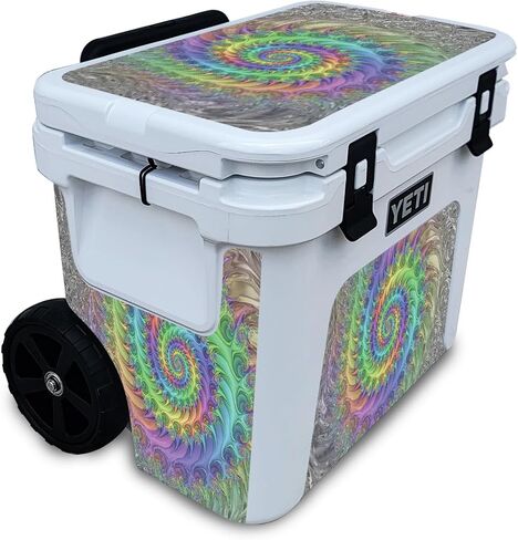 Carbon Fiber Skin Compatible with Yeti Roadie 32 Wheeled Cooler - Cartoon Mania - Premium 3M Vinyl Protective Wrap Decal Cover - Easy to Apply | Crafted in The USA by MightySkins in Saudi Arabia