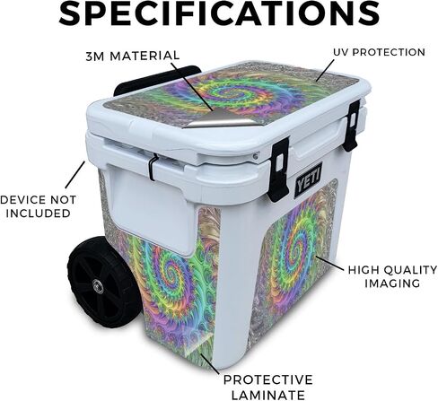 Carbon Fiber Skin Compatible with Yeti Roadie 32 Wheeled Cooler - Cartoon Mania - Premium 3M Vinyl Protective Wrap Decal Cover - Easy to Apply | Crafted in The USA by MightySkins in Saudi Arabia
