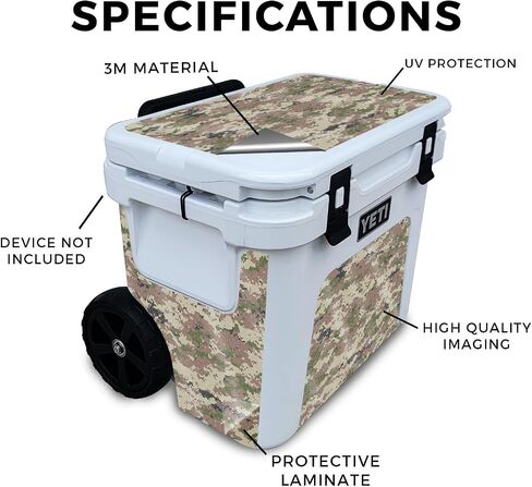 Carbon Fiber Skin Compatible with Yeti Roadie 32 Wheeled Cooler - Cartoon Mania - Premium 3M Vinyl Protective Wrap Decal Cover - Easy to Apply | Crafted in The USA by MightySkins in Saudi Arabia