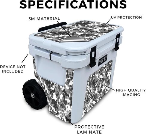 Carbon Fiber Skin Compatible with Yeti Roadie 32 Wheeled Cooler - Cartoon Mania - Premium 3M Vinyl Protective Wrap Decal Cover - Easy to Apply | Crafted in The USA by MightySkins in Saudi Arabia
