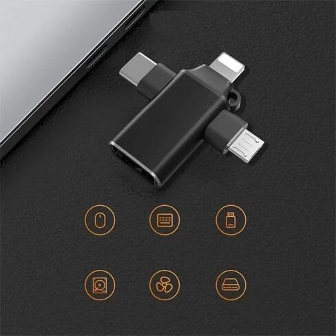 4 in 1 OTG Adapter, Aluminum Material, Sturdy and Durable in Saudi Arabia