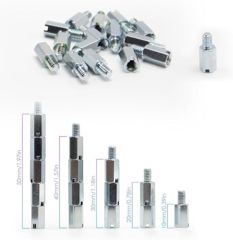 Kado Wall Mount Spacer Adapter Set for Desktop/Portable Monitor, 16pcs M4x10mm Hex Stainless Steel Standoff Spacer Screw Nut Bolt Motherboard Prototyping Accessories for PCB, Computer & Circuit Board in Saudi Arabia