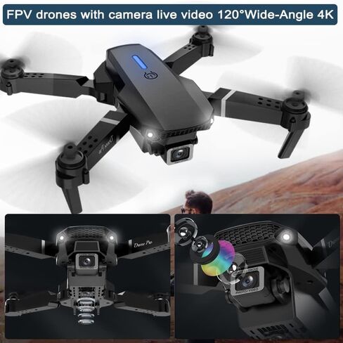 FPV Drone with 4K Dual HD Cameras Upgraded Version RC Quadcopter for Adults and Kids in Saudi Arabia