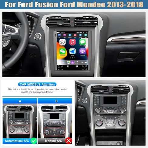 [2+64G] Android 13 Car Stereo for Ford Fusion Ford Mondeo 2013-2018 with Apple Carplay&Android Auto,9.7 Inch Touch Screen Car Radio with GPS WiFi Bluetooth FM/RDS SWC Dual USB/AUX-in+Backup Camera in Saudi Arabia