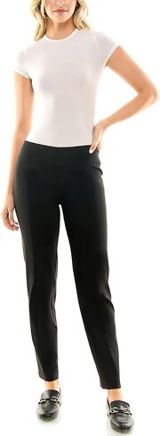 Zac & Rachel Women's Millennium Fabric Pull-On Slim Leg Pant, Heathered Cream, 16 in Kuwait
