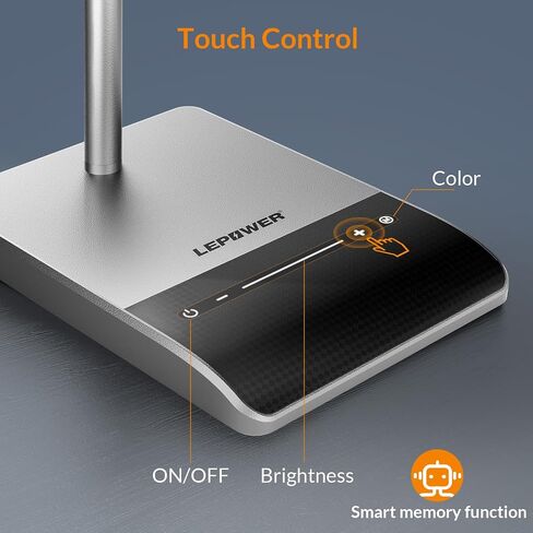 LEPOWER LED Desk Lamp, 800LM for Home Office, 12W Reading , Eye-Caring Desk Light, Touch Table Lamp, Gooseneck Lamp, 50 Lighting Modes, Bright Desk Lamps for Bedroom, Study Room in Saudi Arabia