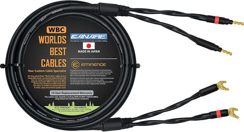 WORLDS BEST CABLES 4 Foot - Canare 4S11 – Audiophile Grade - HiFi Star-Quad Single Speaker Cable for Center Channel with Eminence Gold Banana & Spade Connectors in Saudi Arabia