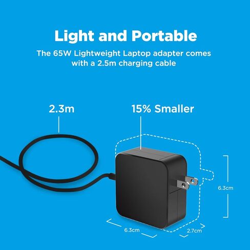 Innergie T6 65W Universal Laptop Charger Power Adapter with 100W C-Converter Cable - Compatible with Most Laptop Brands and USB-C Devices. (Delta Electronics) in Saudi Arabia