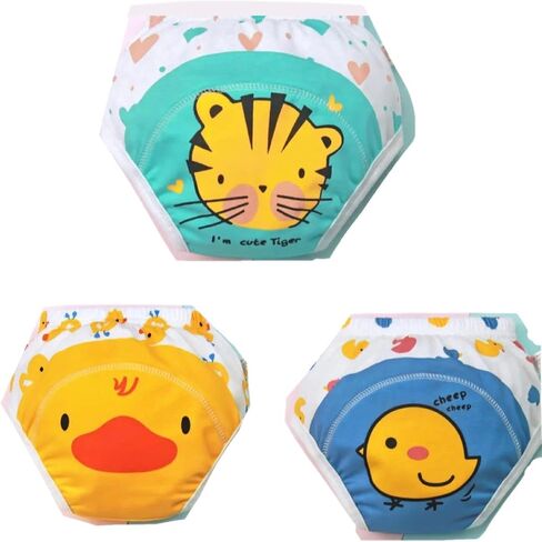 Training pants, children, diapers, underwear, pack of 3, absorbent, comfortable, fun design, breathable. in Saudi Arabia