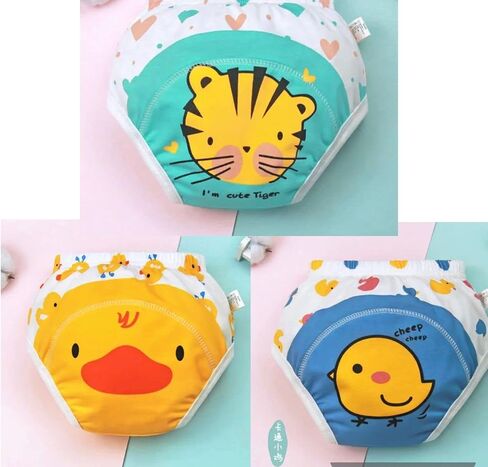 Training pants, children, diapers, underwear, pack of 3, absorbent, comfortable, fun design, breathable. in Saudi Arabia