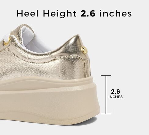 LUCKY STEP Women's Platform Fashion Sneakers Thick Sole | Classic Low Top | Casual Walking | Tennis Style|Anti-Slip in Saudi Arabia